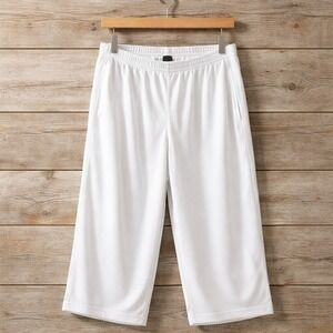 Nike XL Dri-FIT Women's Crop Athleisure‎ Pants Pull On Capri White Pockets